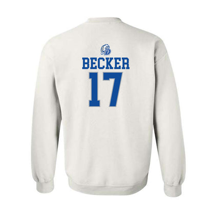 Drake - NCAA Women's Basketball : Anna Becker - Sports Shersey Crewneck Sweatshirt-1