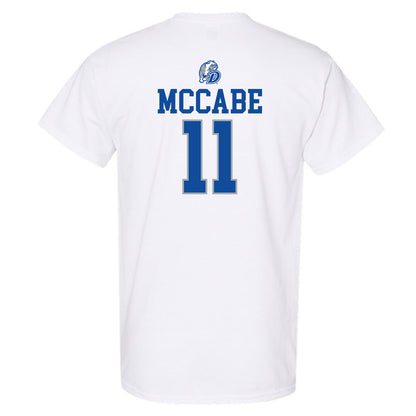 Drake - NCAA Women's Basketball : Peyton McCabe - Sports Shersey T-Shirt-1