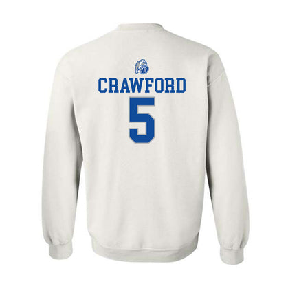Drake - NCAA Women's Basketball : Mya Crawford - Sports Shersey Crewneck Sweatshirt-1