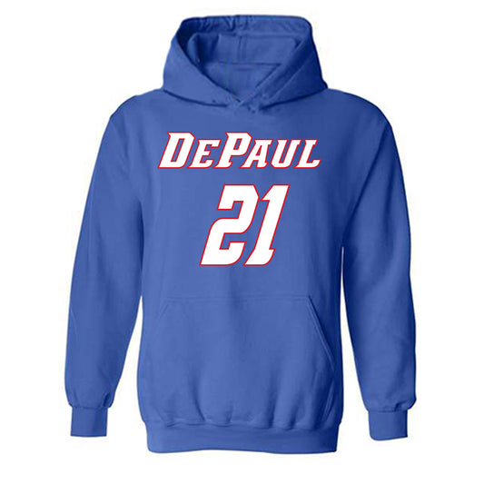 DePaul - NCAA Women's Basketball : Natiah Nelson - Classic Shersey Hooded Sweatshirt-0