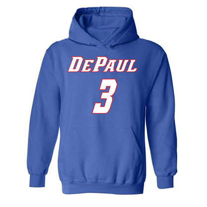 DePaul - NCAA Men's Basketball : Nate Kasher - Classic Shersey Hooded Sweatshirt