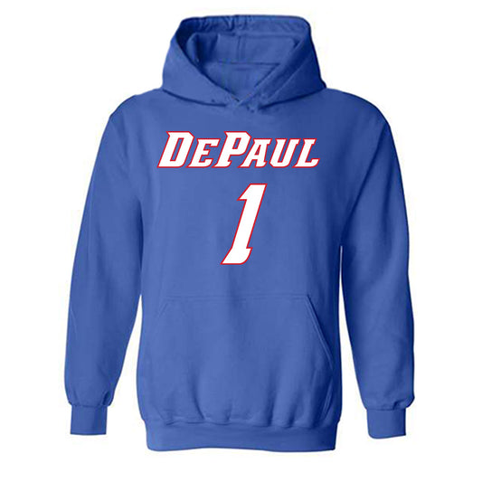 DePaul - NCAA Women's Basketball : Aizhanique Mayo - Classic Shersey Hooded Sweatshirt-0