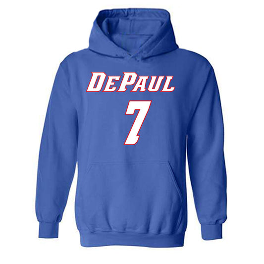 DePaul - NCAA Women's Basketball : Devin Hagemann - Classic Shersey Hooded Sweatshirt-0