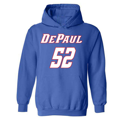DePaul - NCAA Men's Basketball : Amsal Delalic - Classic Shersey Hooded Sweatshirt-0