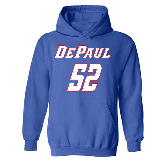 DePaul - NCAA Men's Basketball : Amsal Delalic - Classic Shersey Hooded Sweatshirt-0