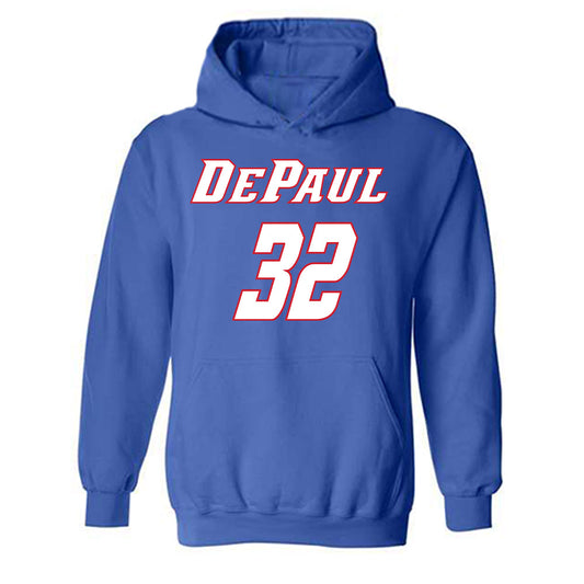 DePaul - NCAA Men's Basketball : Jeremy Lorenz - Classic Shersey Hooded Sweatshirt-0