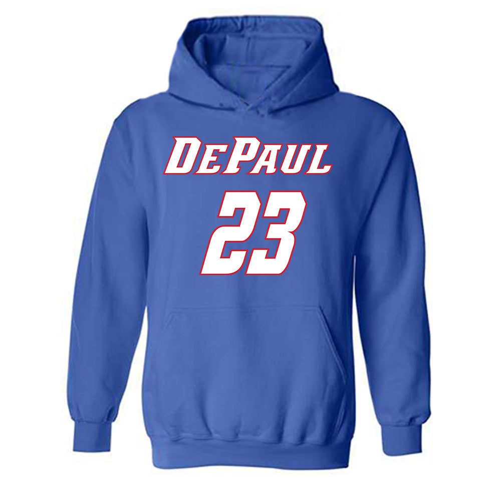 DePaul - NCAA Women's Basketball : Michelle Ojo - Classic Shersey Hooded Sweatshirt-0