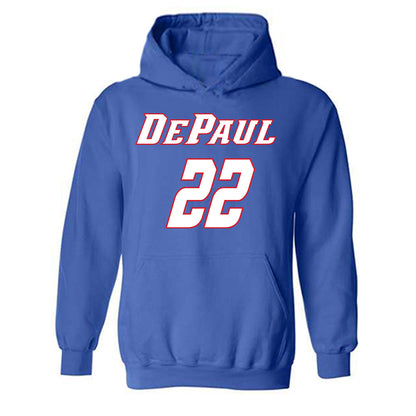 DePaul - NCAA Men's Basketball : Kruz McClure - Classic Shersey Hooded Sweatshirt-0