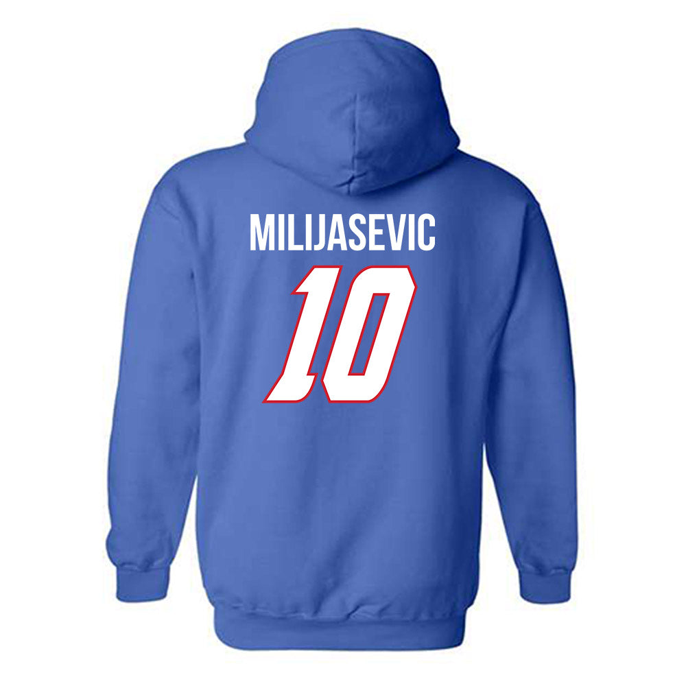 DePaul - NCAA Men's Basketball : Ilija Milijasevic - Classic Shersey Hooded Sweatshirt-1
