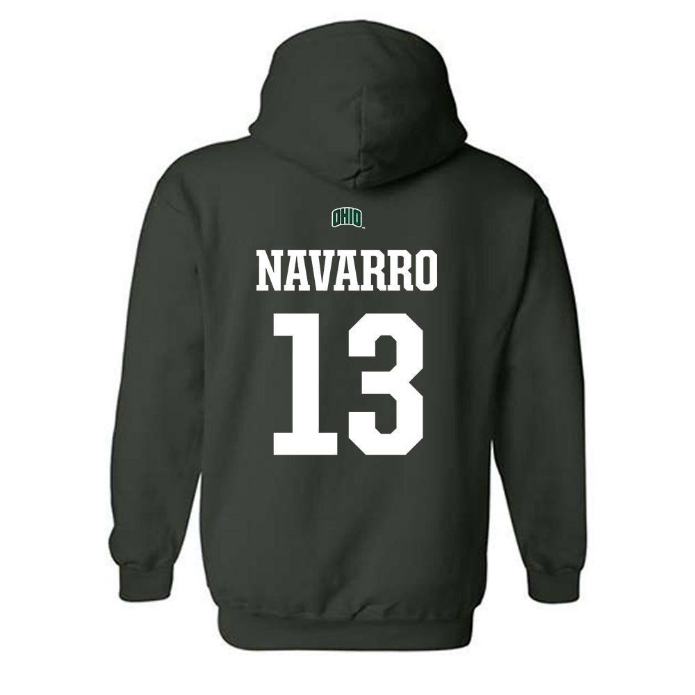 Ohio - NCAA Football : Parker Navarro - Sports Shersey Hooded Sweatshirt-1