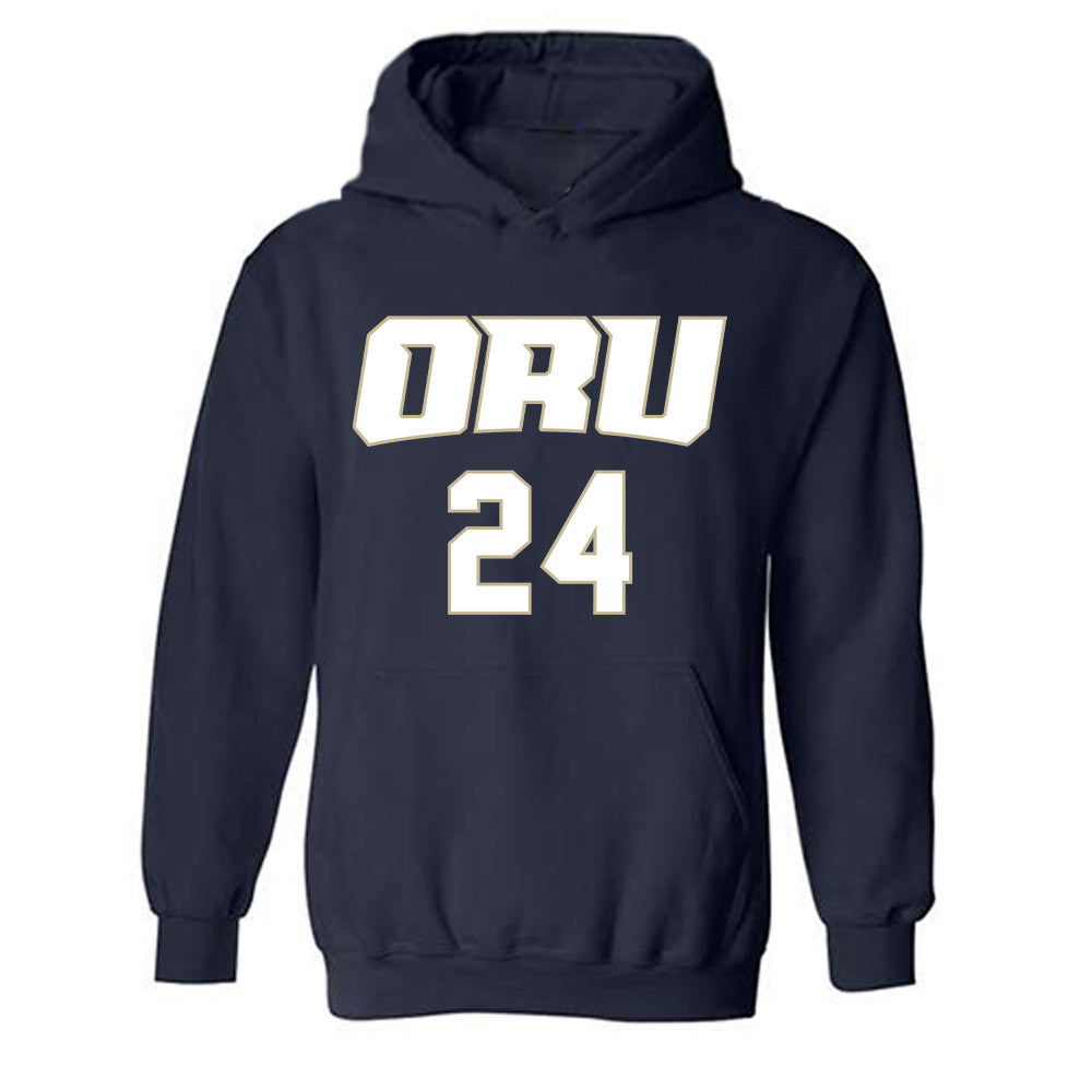 Oral Roberts - NCAA Men's Basketball : Josiah Moore - Classic Shersey Hooded Sweatshirt-0