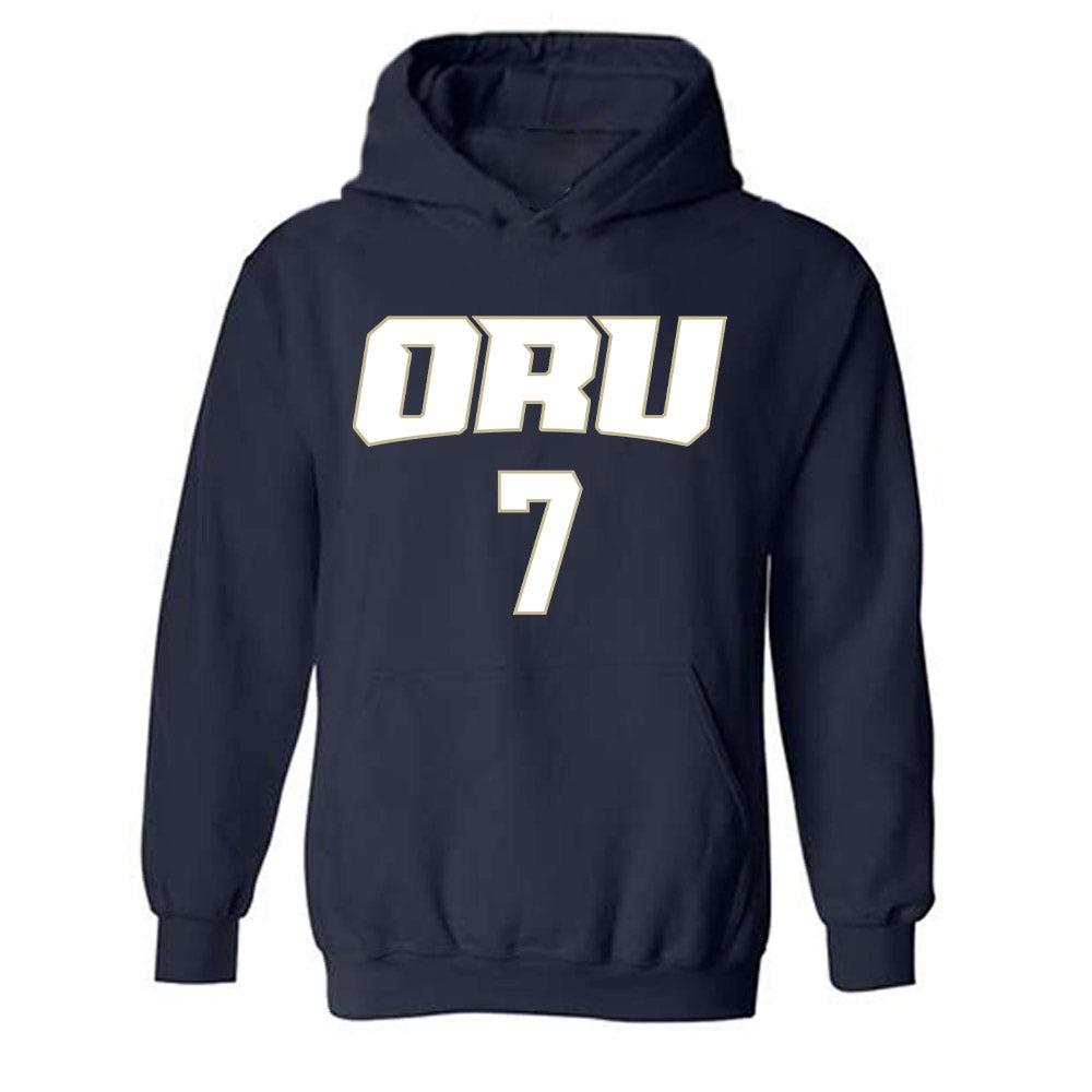Oral Roberts - NCAA Men's Basketball : Martins Kilups - Classic Shersey Hooded Sweatshirt-0