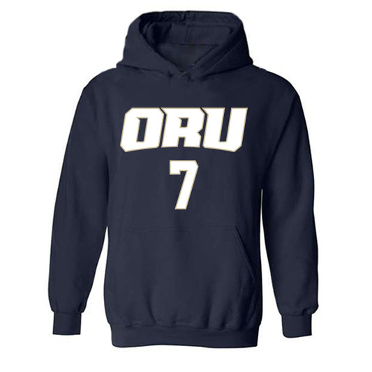 Oral Roberts - NCAA Men's Basketball : Martins Kilups - Classic Shersey Hooded Sweatshirt-0