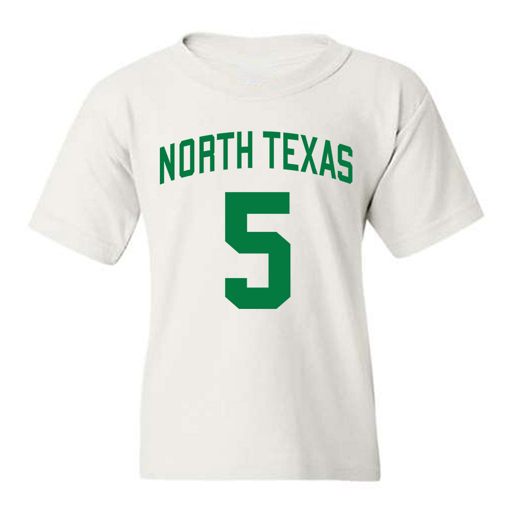 North Texas - NCAA Men's Basketball : david terrell jr - Classic Shersey Youth T-Shirt-0