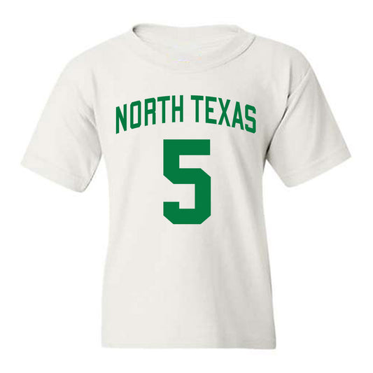 North Texas - NCAA Men's Basketball : david terrell jr - Classic Shersey Youth T-Shirt-0