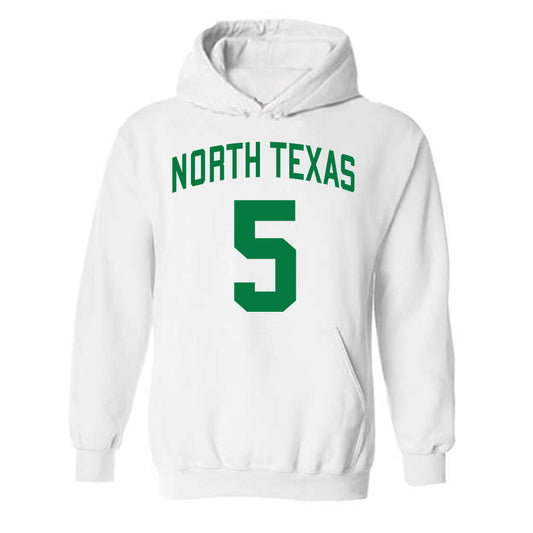 North Texas - NCAA Men's Basketball : david terrell jr - Classic Shersey Hooded Sweatshirt-0