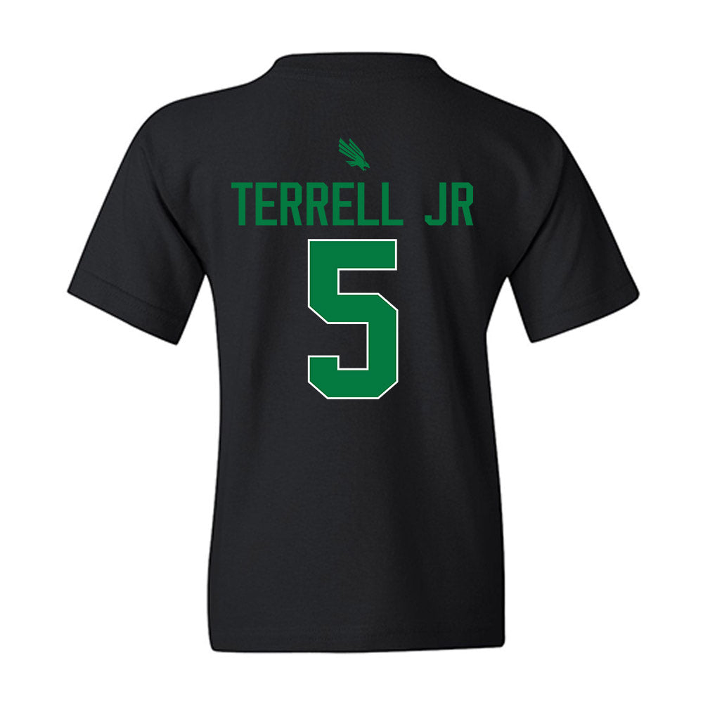 North Texas - NCAA Men's Basketball : david terrell jr - Sports Shersey Youth T-Shirt-1