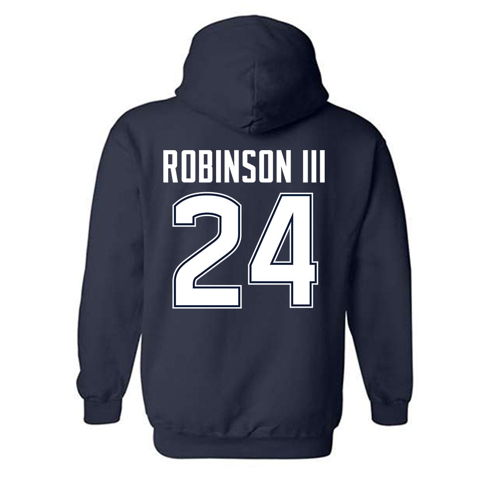 UConn - NCAA Football : Michael Robinson III - Classic Shersey Hooded Sweatshirt-1