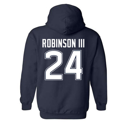 UConn - NCAA Football : Michael Robinson III - Classic Shersey Hooded Sweatshirt-1