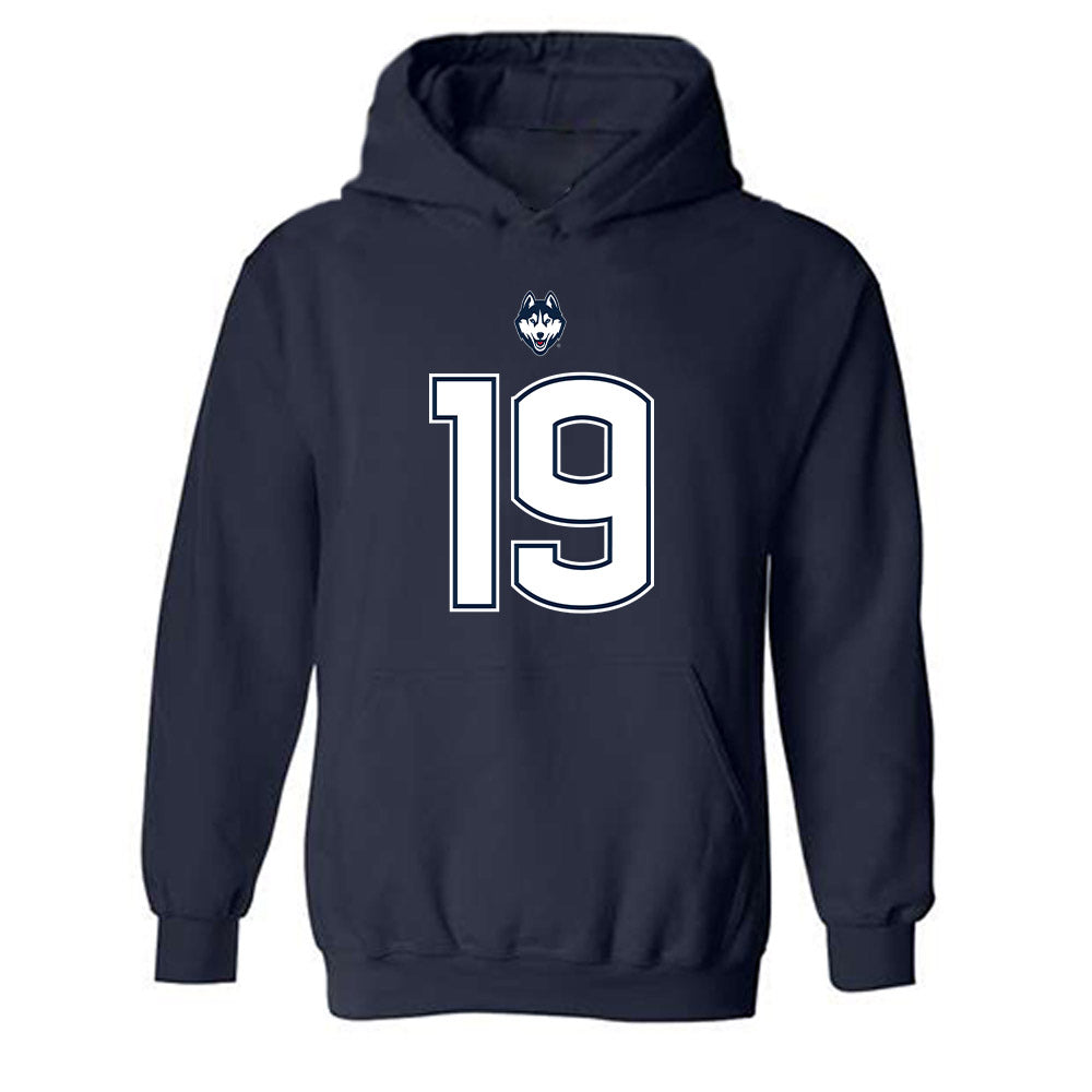 UConn - NCAA Football : Ethan Hogg - Classic Shersey Hooded Sweatshirt-0