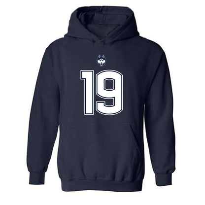 UConn - NCAA Football : Ethan Hogg - Classic Shersey Hooded Sweatshirt-0