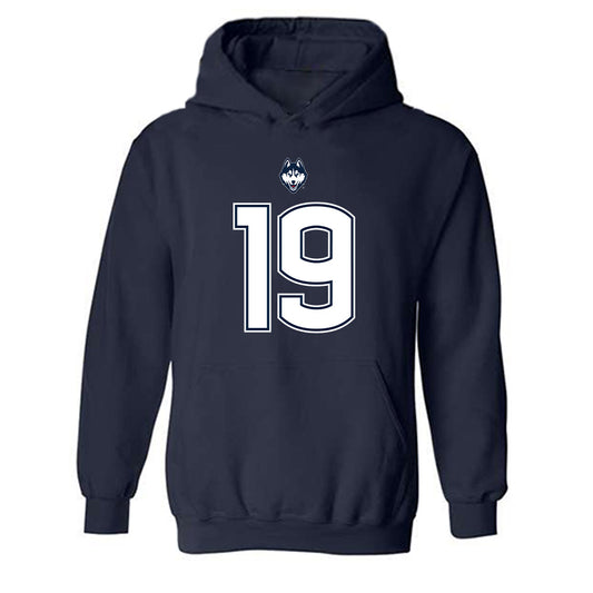 UConn - NCAA Football : Ethan Hogg - Classic Shersey Hooded Sweatshirt-0