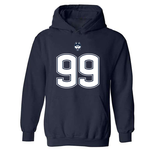 UConn - NCAA Football : Delano Brown - Classic Shersey Hooded Sweatshirt-0