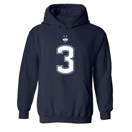 UConn - NCAA Football : Esean Carter - Classic Shersey Hooded Sweatshirt-0