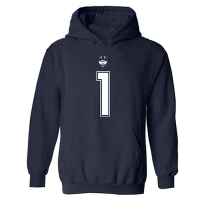 UConn - NCAA Football : Ben Smiley III - Classic Shersey Hooded Sweatshirt-0