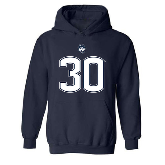 UConn - NCAA Football : Charles Johnson - Classic Shersey Hooded Sweatshirt-0