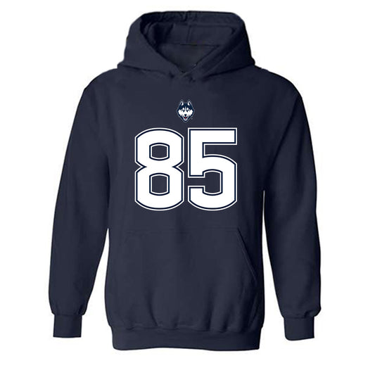 UConn - NCAA Football : Drew Kron - Classic Shersey Hooded Sweatshirt-0