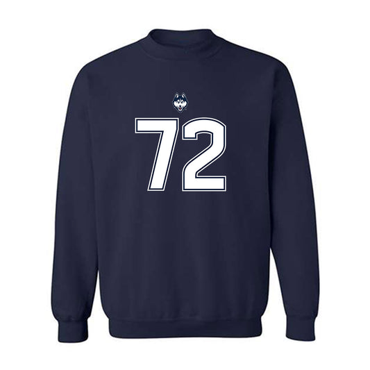 UConn - NCAA Football : Josh Tavui - Classic Shersey Crewneck Sweatshirt-0