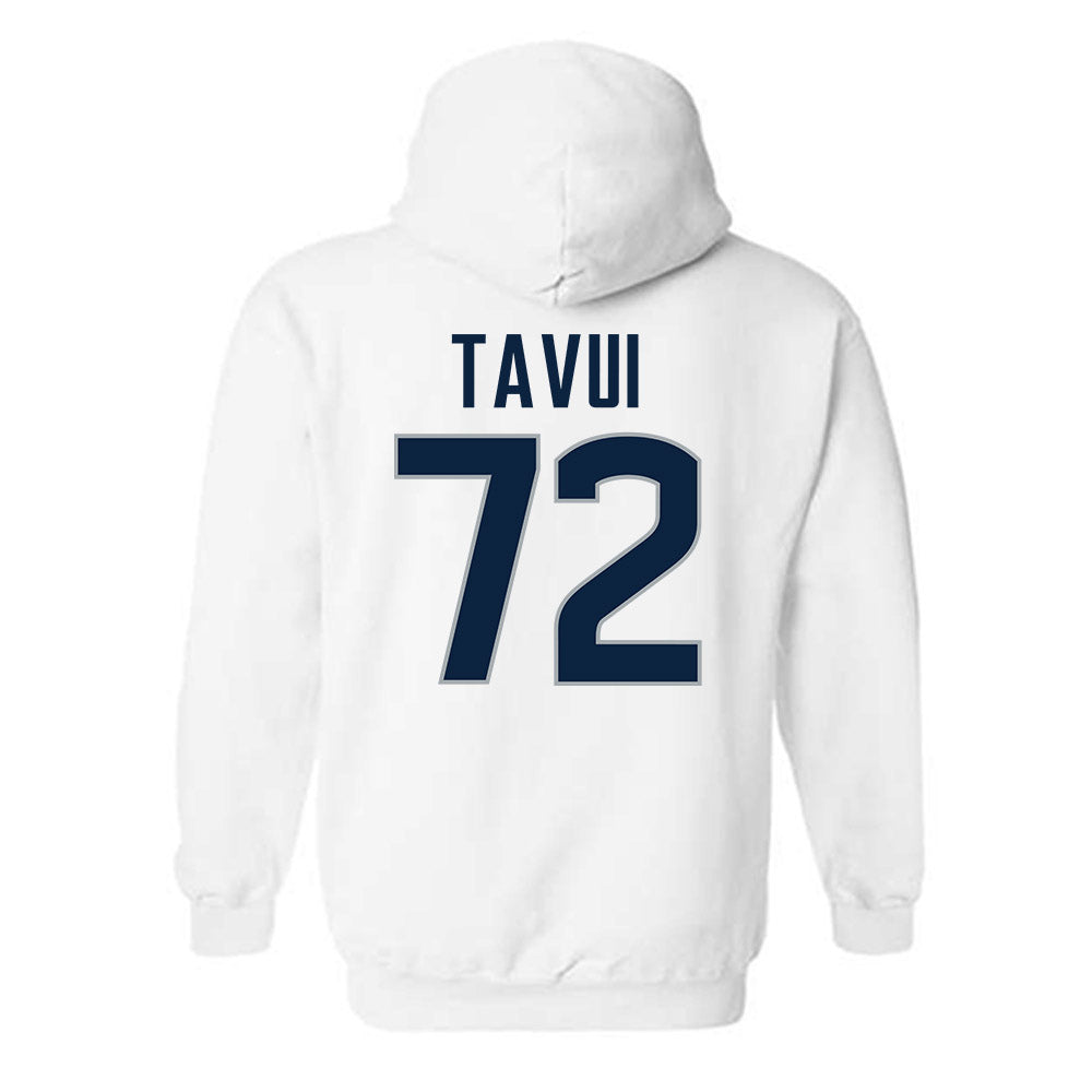 UConn - NCAA Football : Josh Tavui - Classic Shersey Hooded Sweatshirt-1