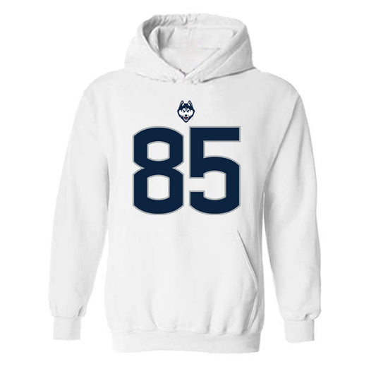 UConn - NCAA Football : Drew Kron - Classic Shersey Hooded Sweatshirt-0