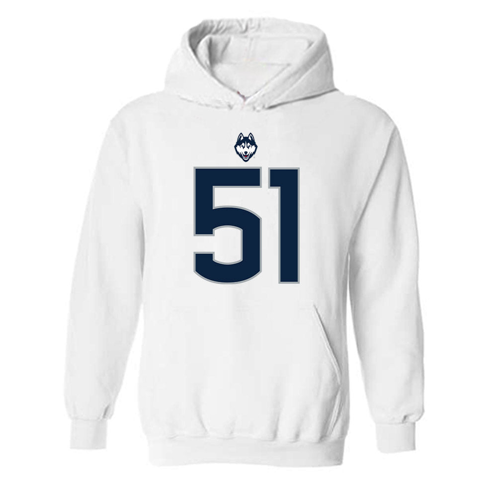 UConn - NCAA Football : Nick Pompilli - Classic Shersey Hooded Sweatshirt-0