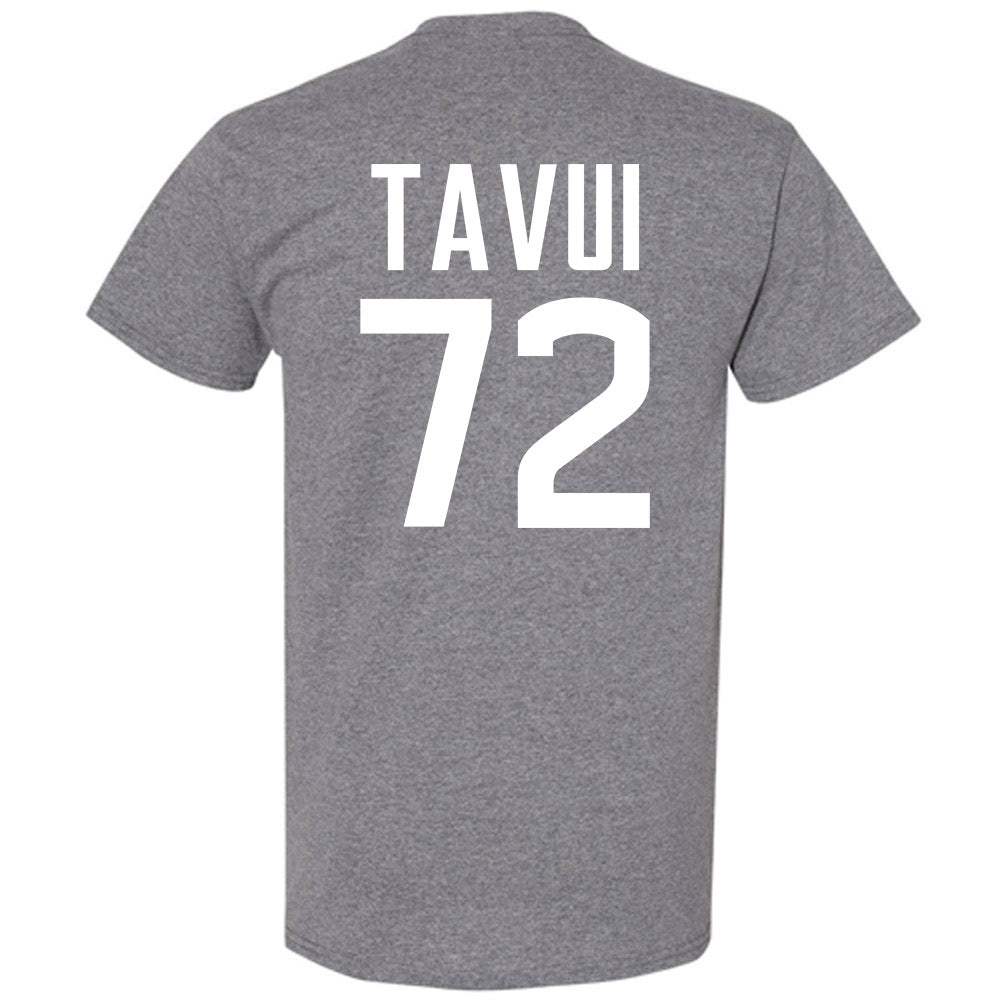 UConn - NCAA Football : Josh Tavui - Sports Shersey T-Shirt-1