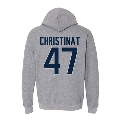 UConn - NCAA Football : Zachary Christinat - Sports Shersey Hooded Sweatshirt