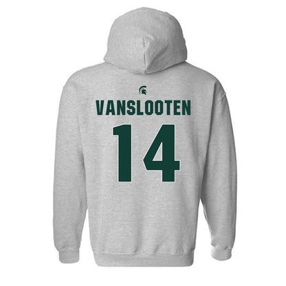 Michigan State - NCAA Women's Basketball : Grace VanSlooten - Sports Shersey Hooded Sweatshirt