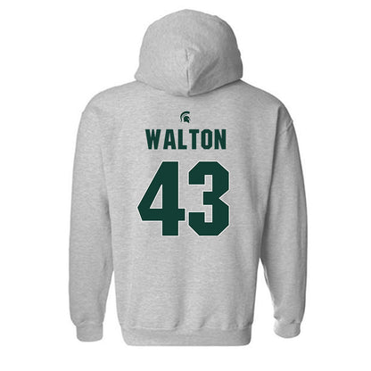 Michigan State - NCAA Men's Basketball : Colin Walton - Sports Shersey Hooded Sweatshirt-1