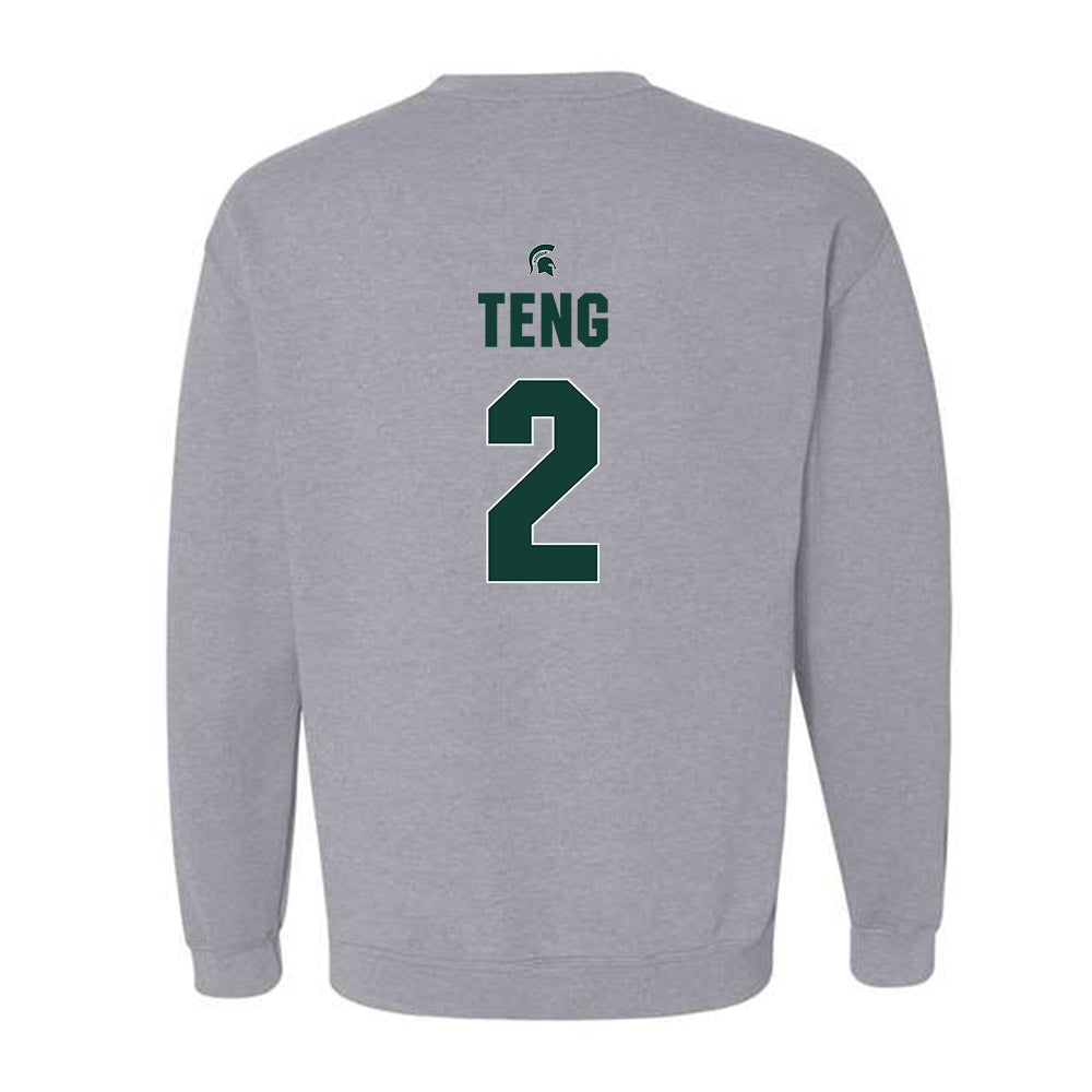 Michigan State - NCAA Men's Basketball : Kur Teng - Sports Shersey Crewneck Sweatshirt-1