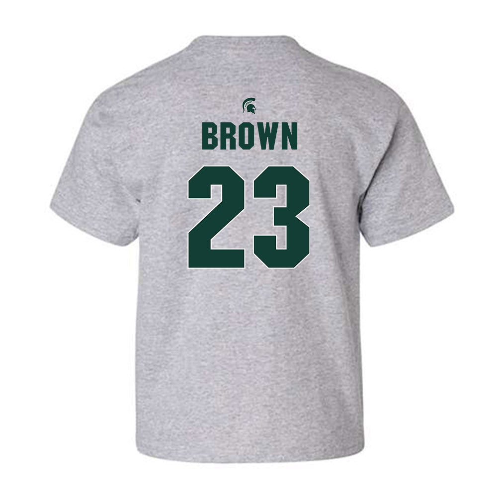 Michigan State - NCAA Women's Basketball : Jalyn Brown - Sports Shersey Youth T-Shirt-1