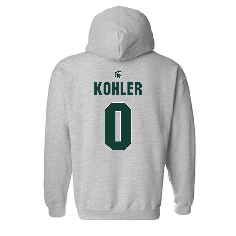 Michigan State - NCAA Men's Basketball : Jaxon Kohler - Sports Shersey Hooded Sweatshirt-1