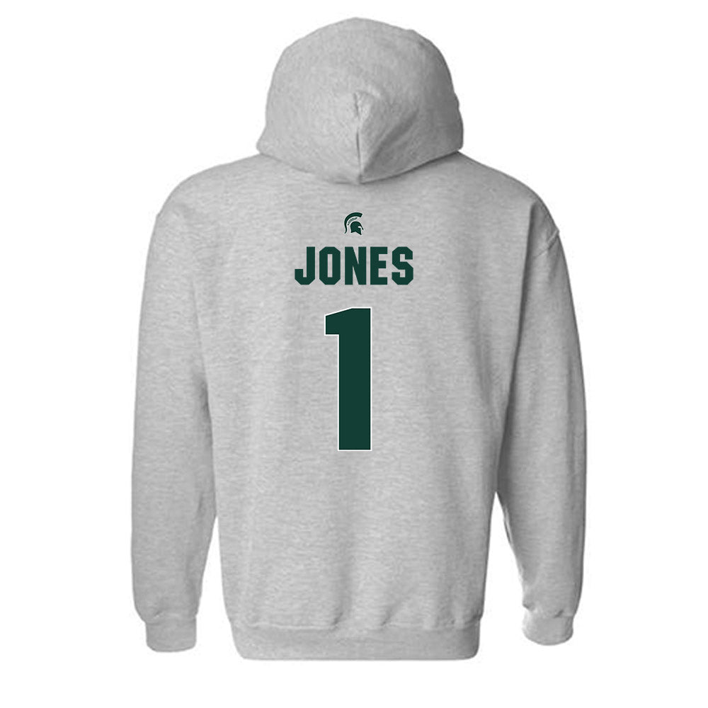 Michigan State - NCAA Women's Basketball : Rashunda Jones - Sports Shersey Hooded Sweatshirt-1