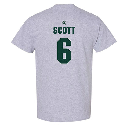Michigan State - NCAA Men's Basketball : Jordan Scott - Sports Shersey T-Shirt-1