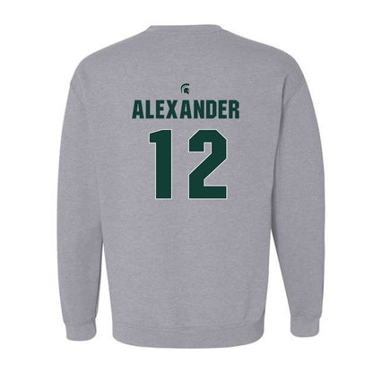 Michigan State - NCAA Women's Basketball : Isa Alexander - Sports Shersey Crewneck Sweatshirt-1