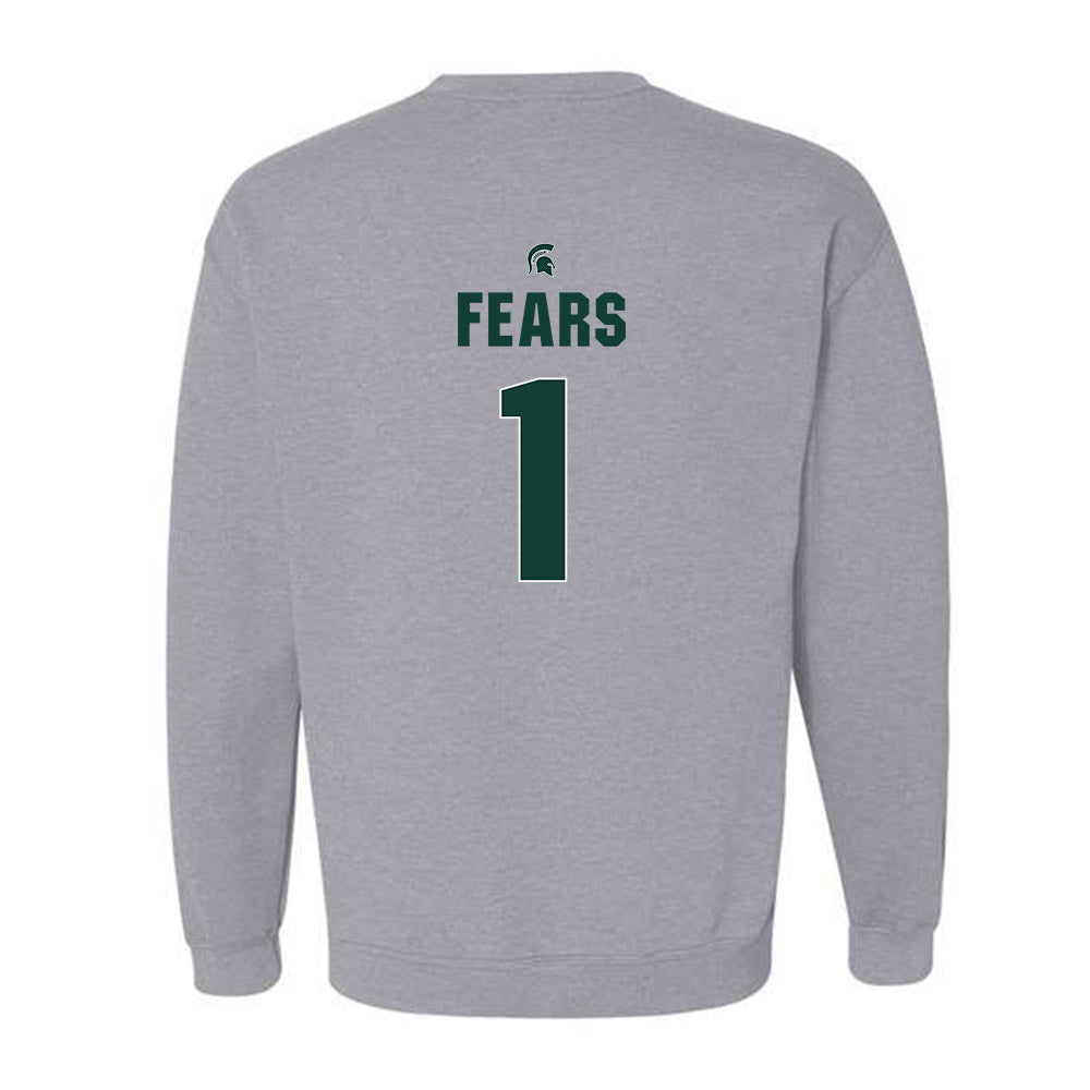 Michigan State - NCAA Men's Basketball : Jeremy Fears - Sports Shersey Crewneck Sweatshirt-1