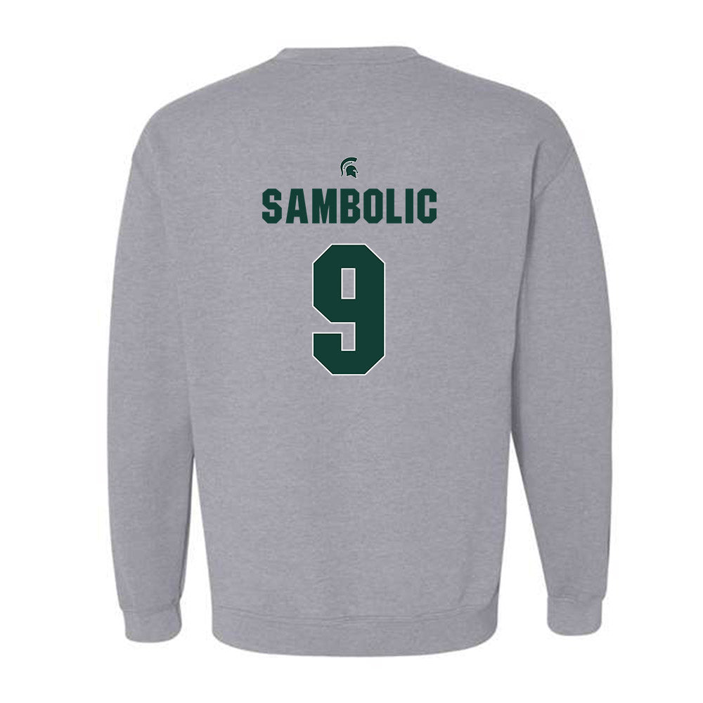 Michigan State - NCAA Women's Basketball : Sara Sambolic - Sports Shersey Crewneck Sweatshirt-1