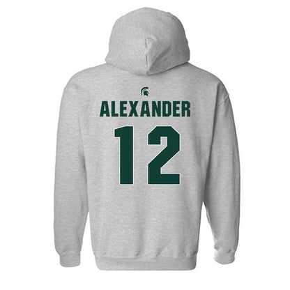 Michigan State - NCAA Women's Basketball : Isa Alexander - Sports Shersey Hooded Sweatshirt-1