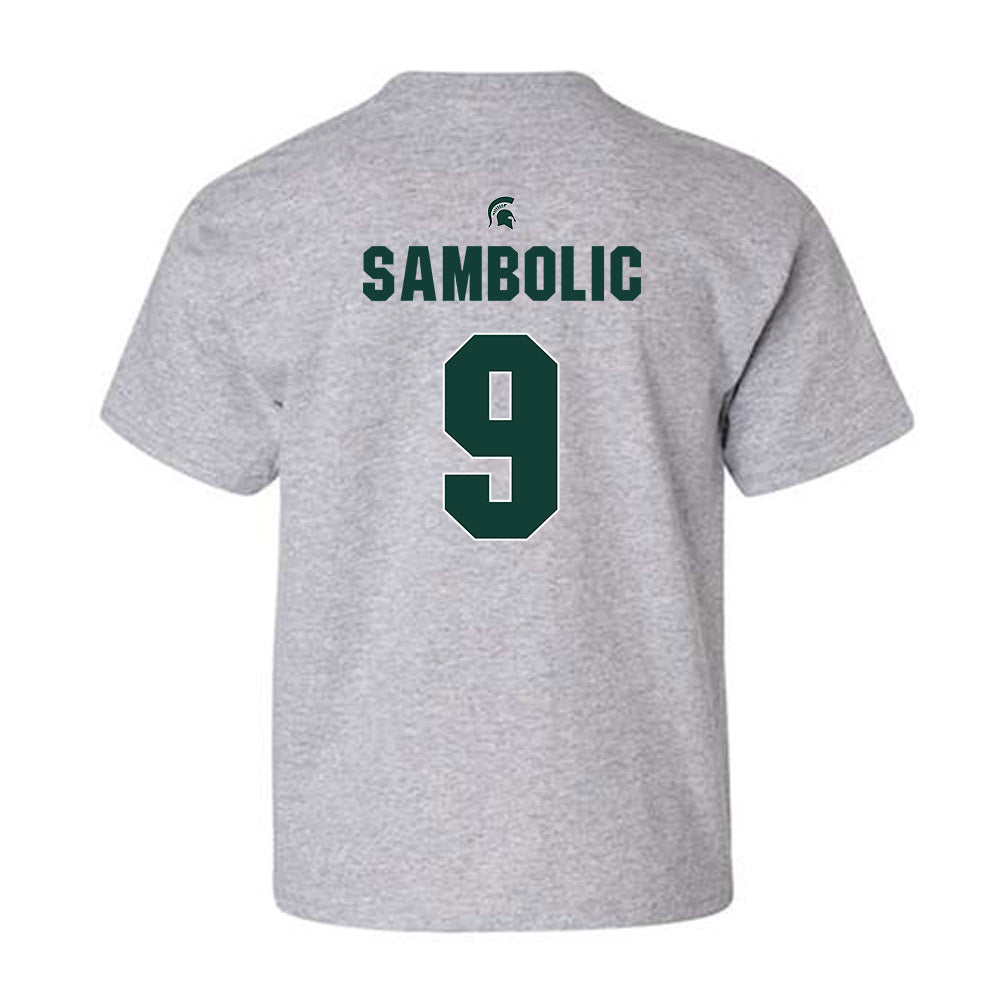 Michigan State - NCAA Women's Basketball : Sara Sambolic - Sports Shersey Youth T-Shirt-1