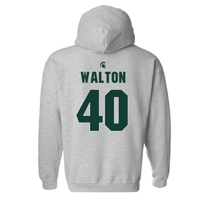 Michigan State - NCAA Men's Basketball : Brennan Walton - Sports Shersey Hooded Sweatshirt-1